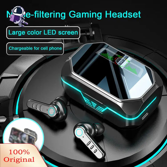 Bluetooth 5.3 Charging Case Game Earphone with RGB Breathing Light